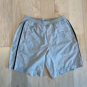 Mens Lululemon Athletic Shorts Lined Size L Gray and Black